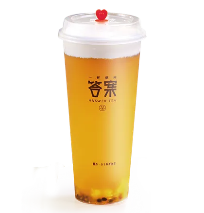 Orange cheese foam tea